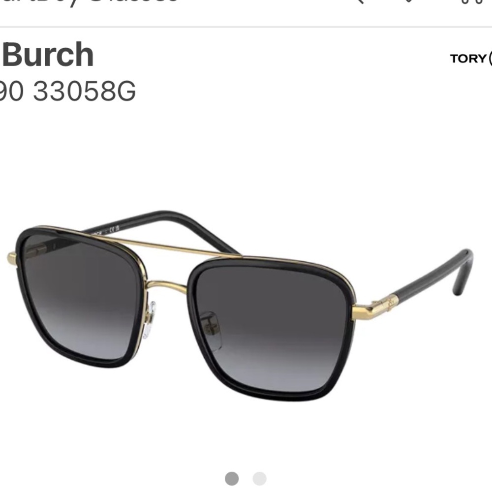 Tory Burch Black Sunglasses with Orange Case - Picture 3 of 4